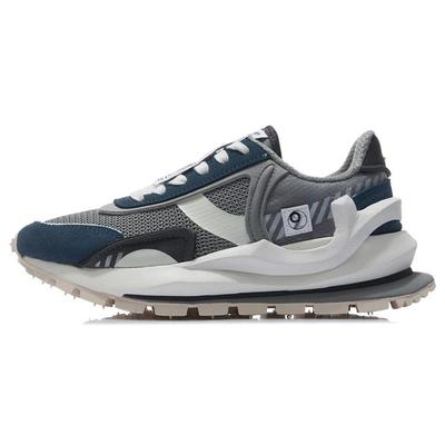Li Ning Fangyuan Eternal Running Shoes Women's Low Top Shark Gray/Leather Gray Blue/Haze Gray AGCR058-10