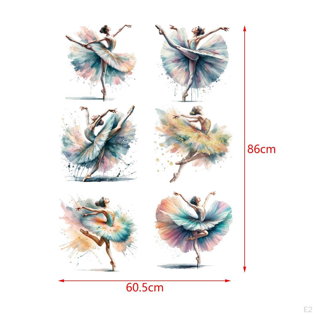 Autocolante de perete pentru fetiță balerină, autocolante pentru balerine, poster cu artă pe perete, dansatoare de balerină