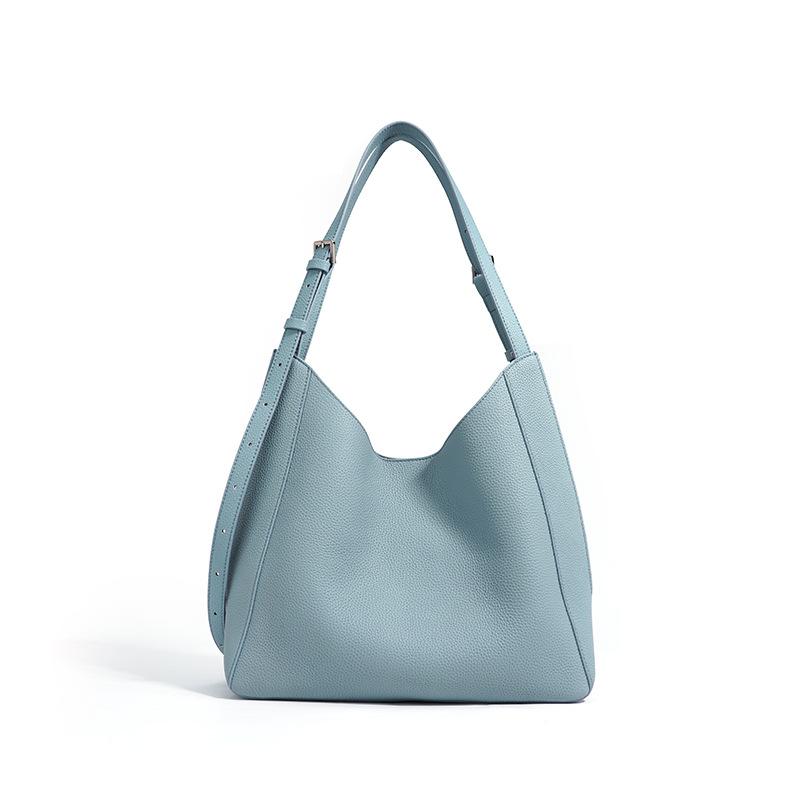 Large Bag Portable Leather Shoulder Bag Cowhide Niche Commuter High Sense Large Capacity Women's Tote Bag