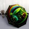 St. Patrick's Day Hat with and Clover DesignUmbrella, Portable 3-Fold Compact Umbrella for Men & Women Gift