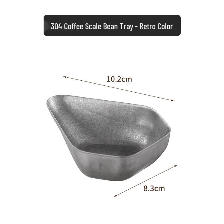 304 Stainless Steel Coffee Bean Weighing Dish with Colorful Display Tray