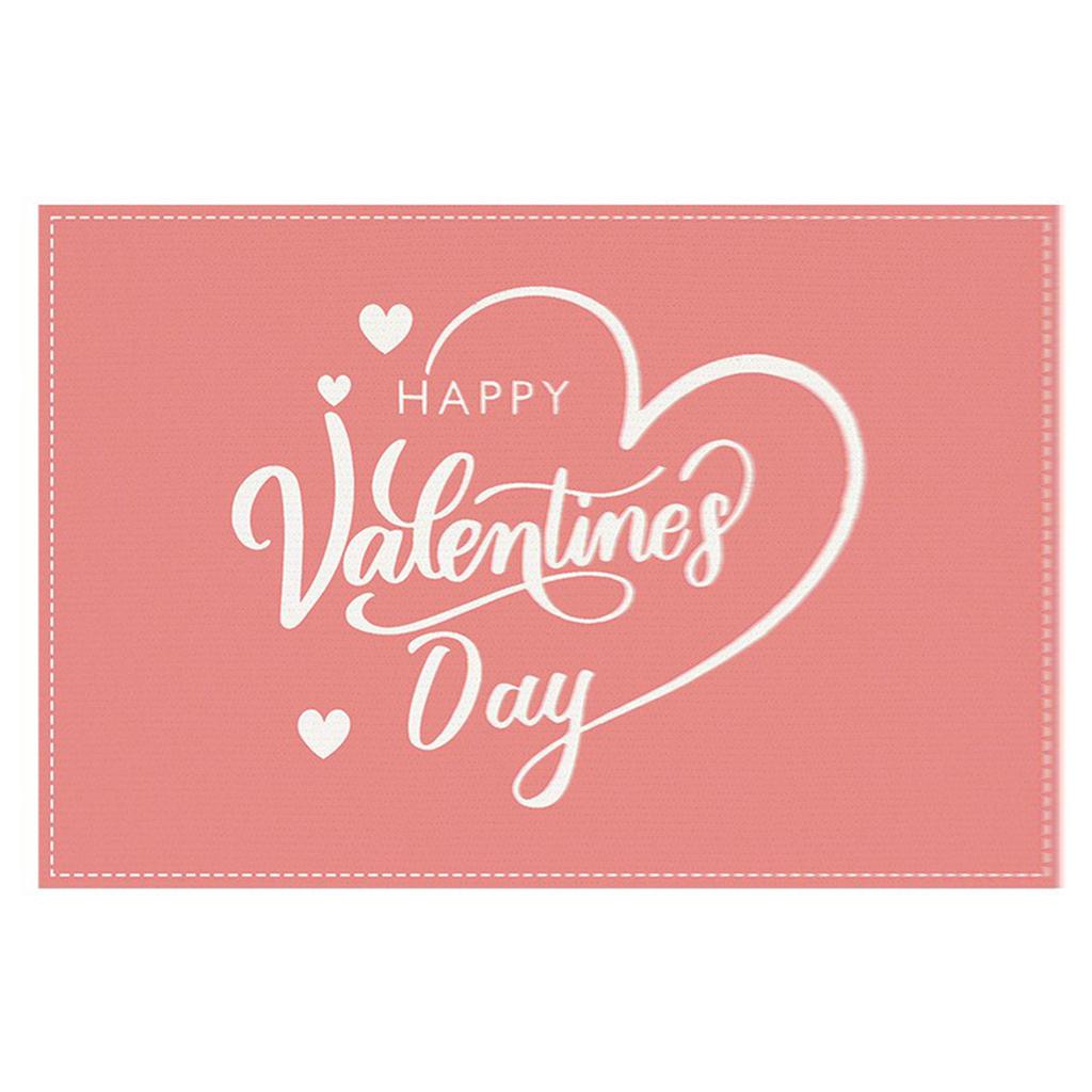 Neue Valentinstag Auto Essmatte Festival Party Tischdekoration Isolationsmatte Leinen Bedruckte Tischmatte Tassenmatte 1 Stück