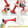 Pack of 2 Air Horns - Handheld Air Pressure Horns, Stadium Football Bugle & Sports Event Fanfare