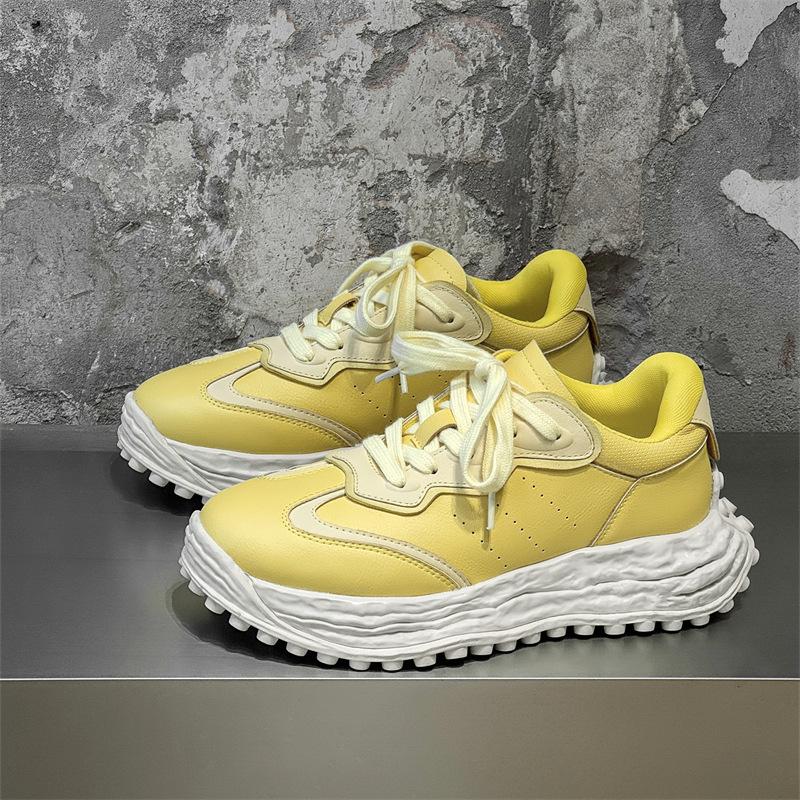 

New Forrest Gump shoes summer hiking non-slip dissolving sports and leisure heightening platform shoes 39 жёлтый