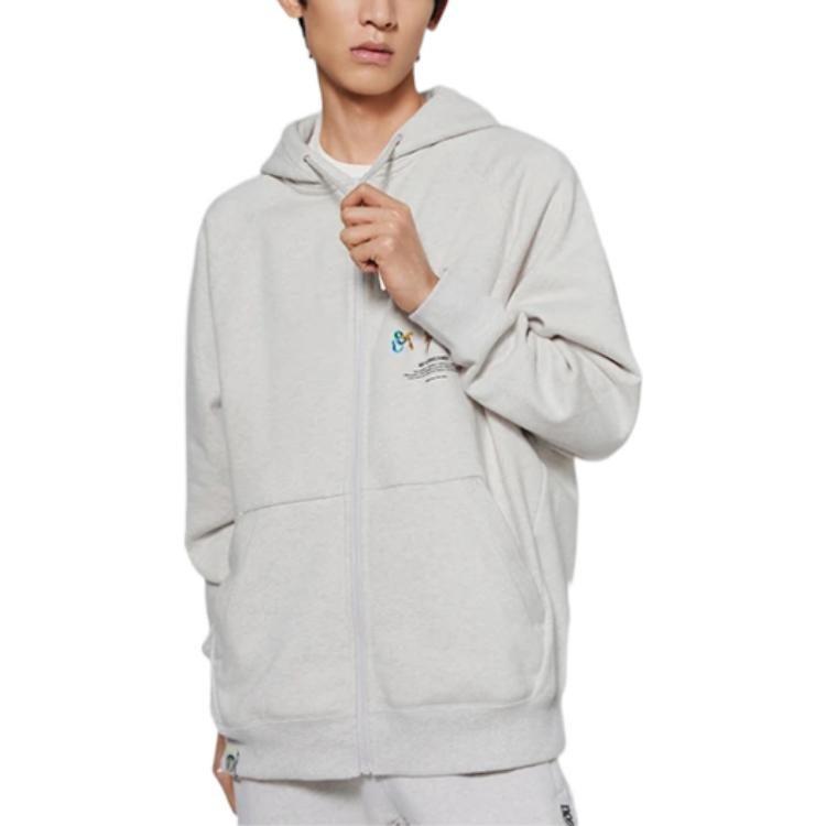 Li Ning Sweatshirts Unisex Gray Hooded Moderate Other AWDSI35-2