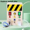 Baby Montessori Busy Board LED Light Switches Control Board Sensory Toys Wooden Busy Board Children Games Kids Puzzle Toys Gifts