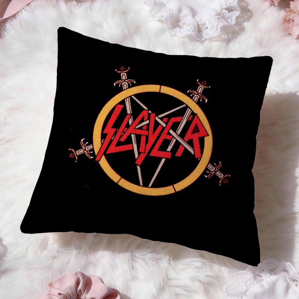Heavy Metal Band S-Slayer Kuddfodral Premium Komfort Vändbart Kuddfodral - Två i Ett Design för Alla Rum & Bilinteriör