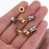20pcs 10pcs 8.5x8mm Stainless Steel Loose Spacer Beads Barrel Drum Charms Pendants for Necklace Bracelet Jewelry Making DIY