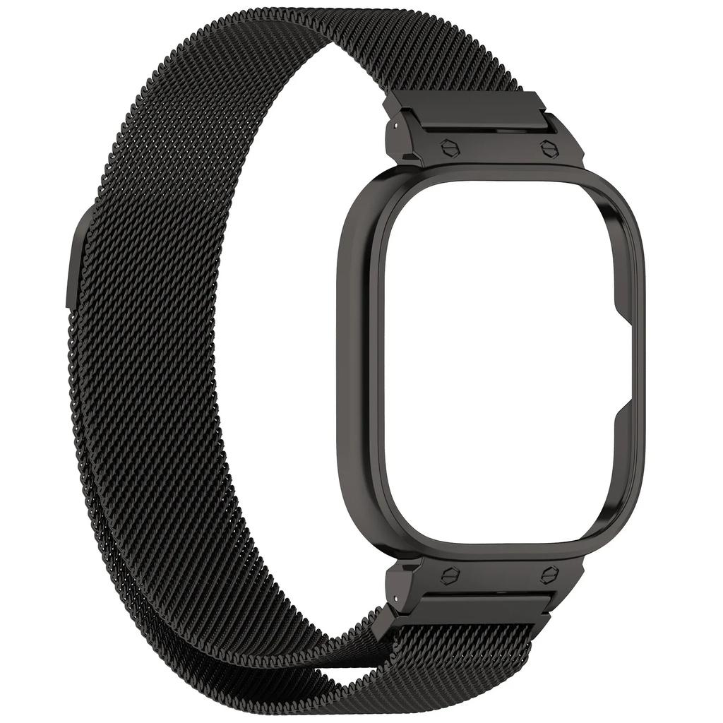Cinturino Milanese+Custodia Metallica per Smartwatch Redmi Watch 4 Accessori Braccialetto per Redmi Watch 4 Guscio Protettivo in Acciaio Inossidabile
