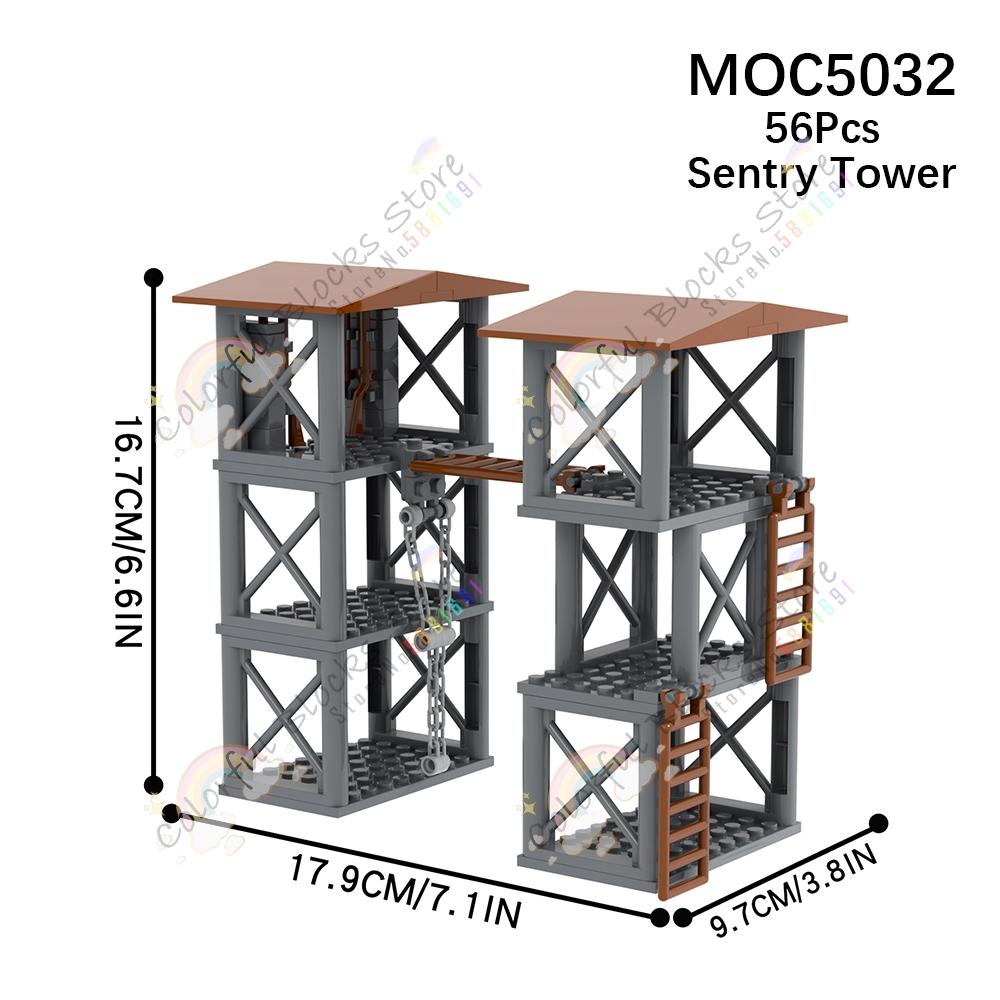 Military Series Modern Warfare Adult Building Blocks Set Toys Weapons Battlefield Outpost Tower Fort Artillery Block Model Gifts