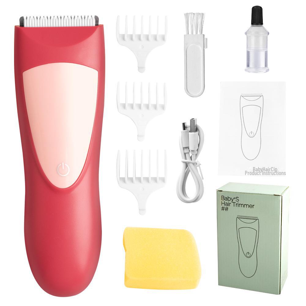 

Бесшумная аккумуляторная машинка для стрижки волос для новорожденных красный