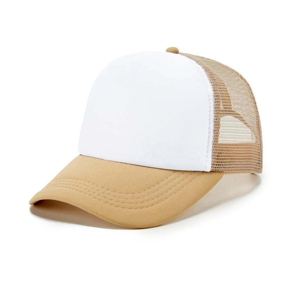 Fashion Spong Mesh Baseball Cap Breathable Adjustable Peaked Cap Wide Brim Sunscreen Hat Outdoor Sports