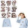 9 Pieces / Set Animated Animal Metal Art Stickers for DIY Clothing Hot Transfer Printing Chocolate Hat T-Shirt Hot Pressed Fabric