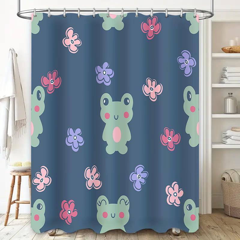 Bathroom Decor Shower Curtain for Kids Bathrooms Home Decoration Waterproof Printed Cartoon Floral Design Bathroom Accessories i