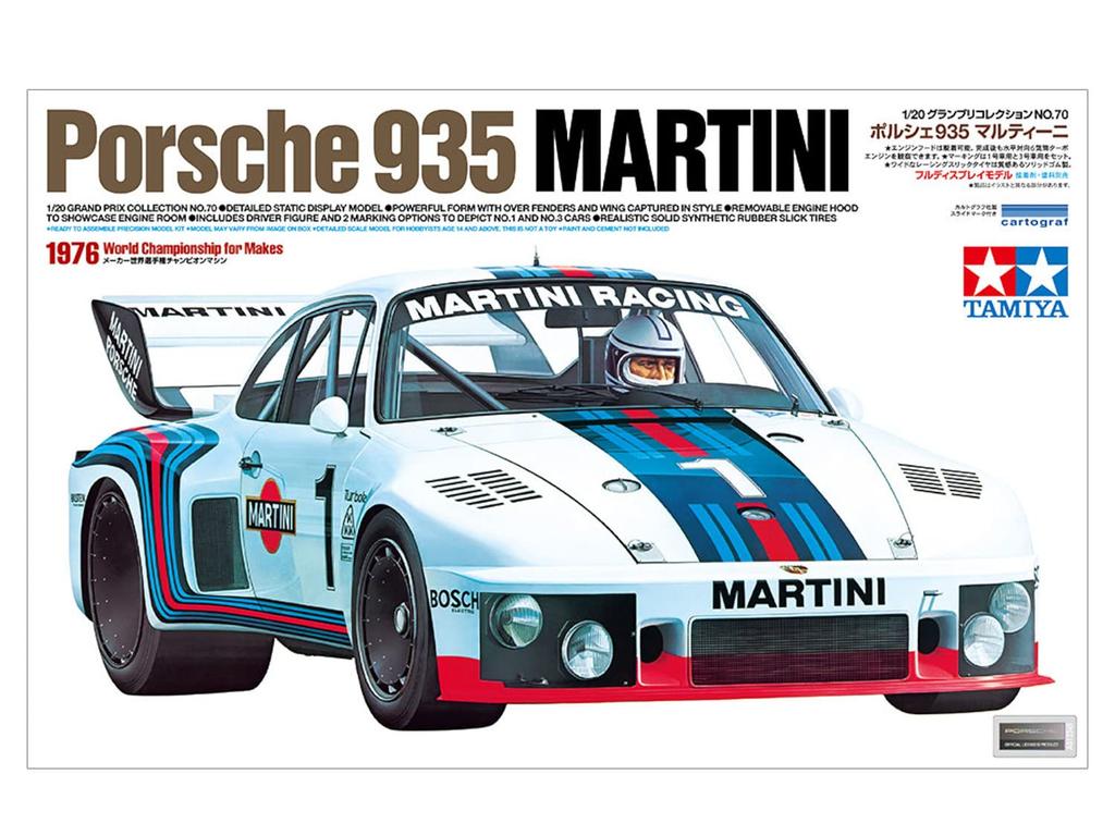 Tamiya Grand Prix Collection Serie 70 Porsche 935 Martini Plastikmodellbausatz 20070 1/20 Nr.