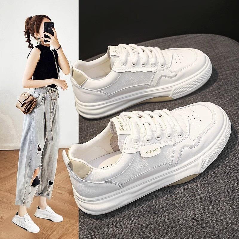 Women's Shoes Sports Shoes 2025 Spring and Autumn New Niche Versatile Korean Version Shoes Women's Casual Shoes White Shoes Women's Board Shoes