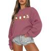 Women's Casual Fashion Round Neck Long Sleeve Halloween Printed Sweatshirt
