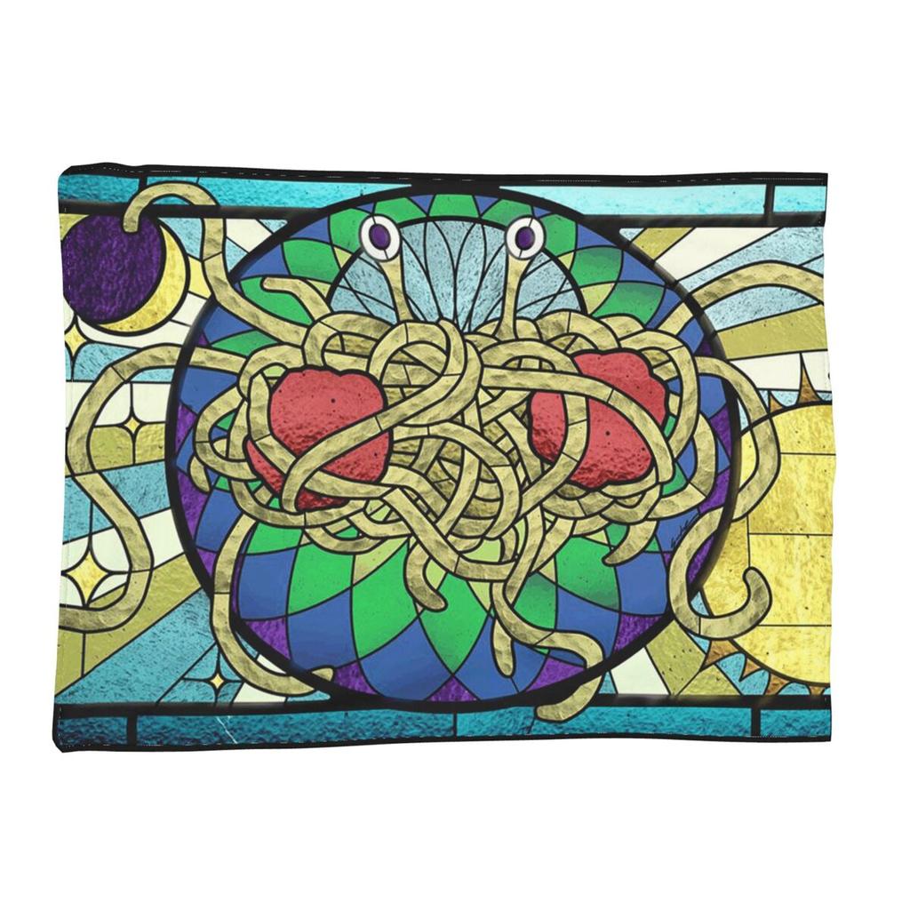 The Flying Spaghetti Monster Flying Spaghetti Monsterism FSM Blankets Flannel Throw Blanket Plush for Living room Travel Couch