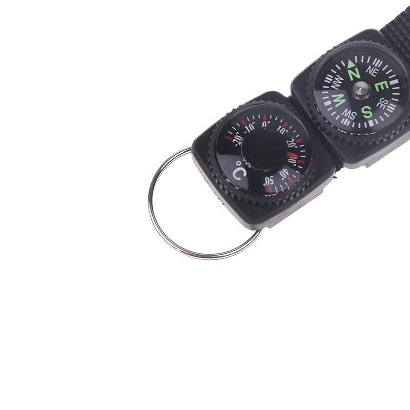 Mini-Kompass mit Haken 2-in-1 Multifunktionaler Wander-Karabiner Empfindlicher Führer Outdoor-Bergsteigen Schlüsselanhänger Camping-Werkzeug
