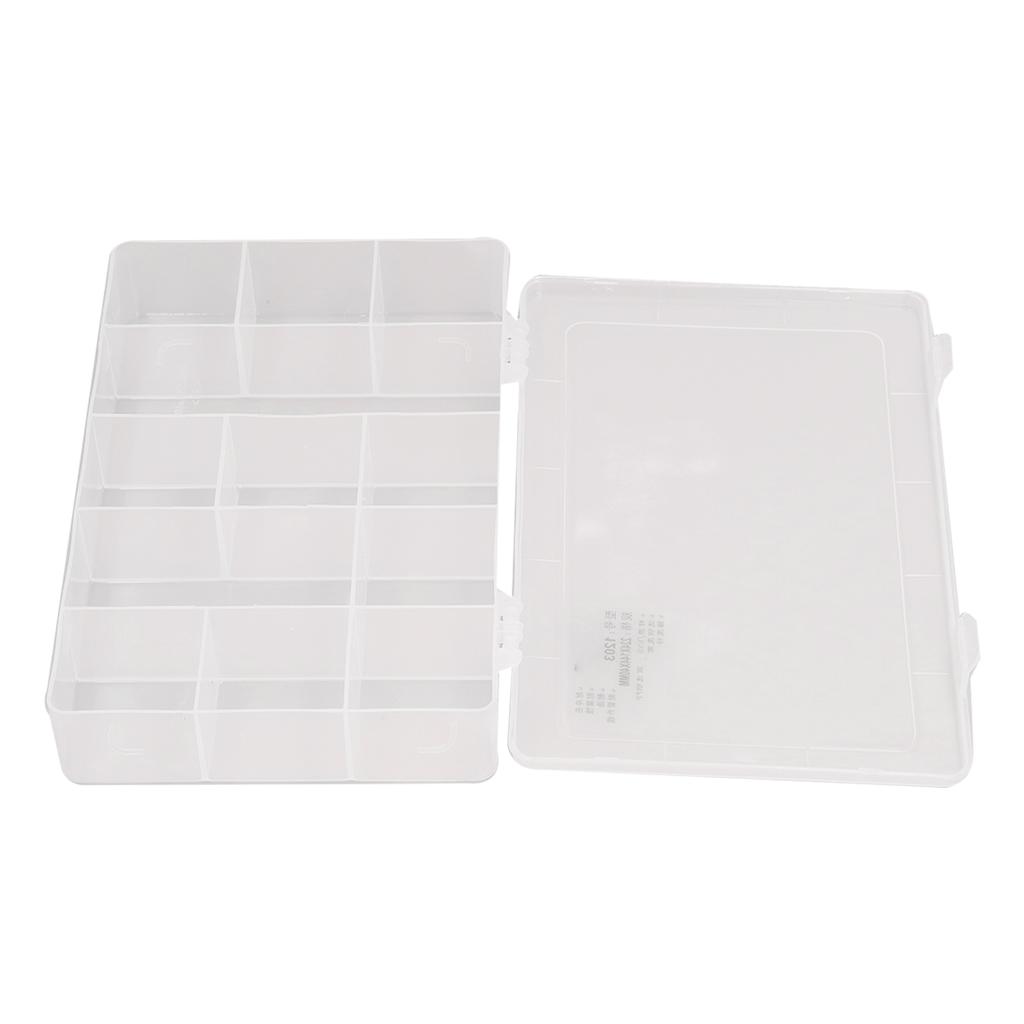 Clear Plastic Jewelry Box Organizer 12 Grids Divided Storage Container Case For Electronics Accessor