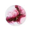 Abstract Art Coasters  for Drinks Tabletop Protection Teal Watercolor Round Enamel Coasters Set with Cork Base Housewarming Gift