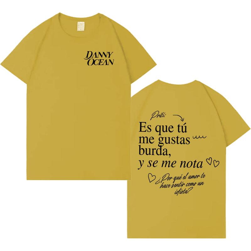 2025 Rapper Danny Ocean Reflexa Album High Quality Streetwear Pop Double Sided Graphic TShirts Mens Crewneck Y2K Tshirt Unisex