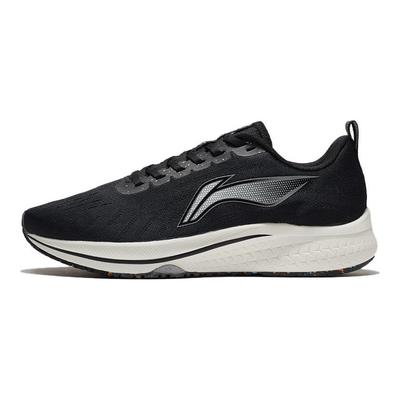 Li Ning Red Rabbit 5 Wygodne Amortyzacja Antypoślizgowe Odporne na Ścieranie Niskie Buty do Biegania Damskie Buty do Biegania Czarno-Szare ARMS010-3
