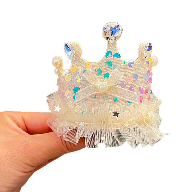 Princess Fairy Rhinestone Headband & Veil Set for Girls - Three-Dimensional Design