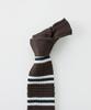 STCO Codigallery Double-Stripe Knit Tie Brown_Cntwz15Bth
