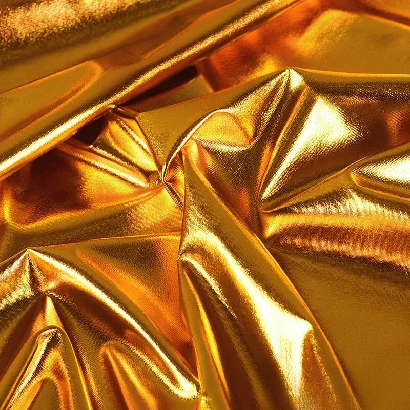 

100x150 см Высокоэластичная Глянцевая Спандекс Стрейч Бронзовая Ткань Для Свадебного Украшения Сценические Ткани Для Одежды 100x150cm