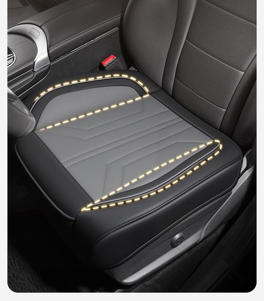 Universal All-Season Leather Car Seat Cushion for SUVs, Off-Road, Sedans, and Trucks