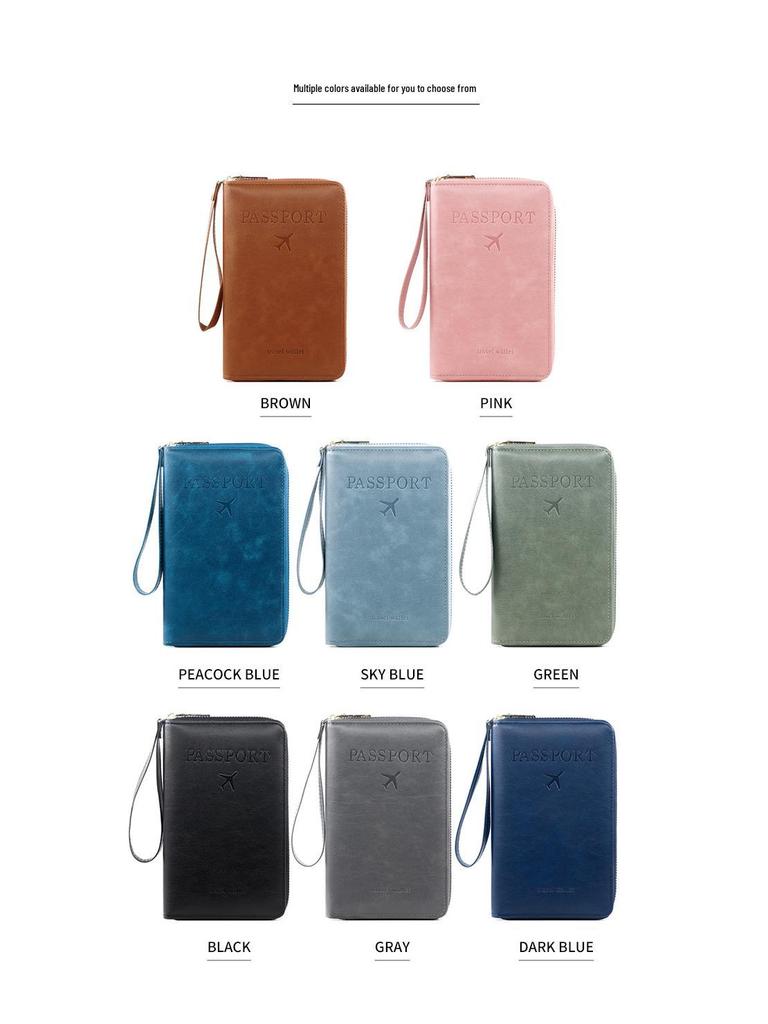 Multifunctional RFID Travel Passport Holder and Document Bag