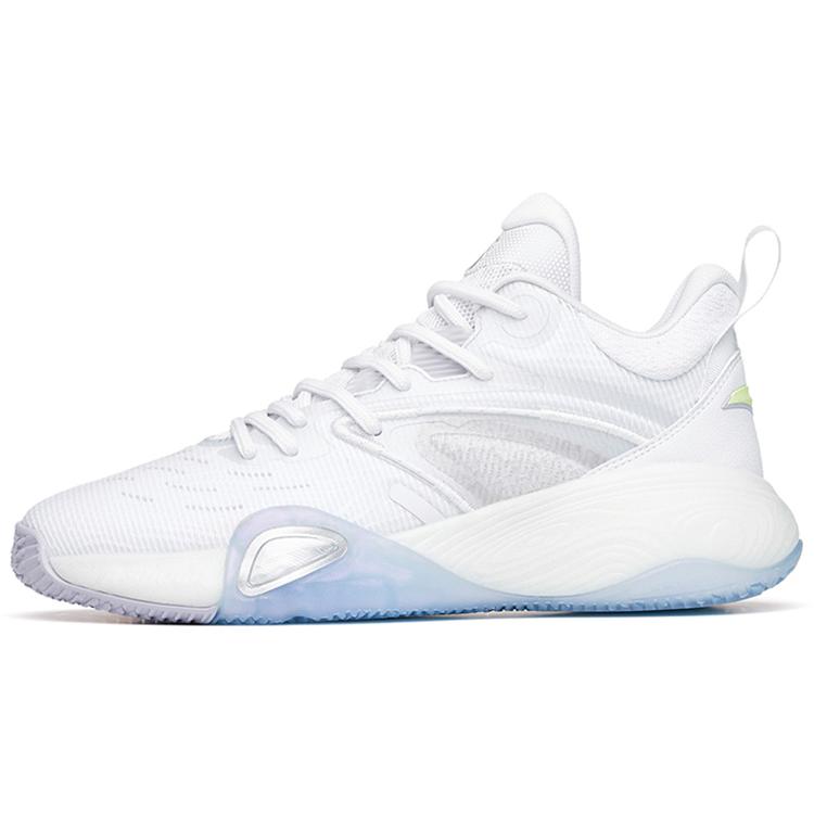 

New Anta Feather Cushioning Anti Slip And Wear Resistant Low Top Basketball Shoes White Silver 112211602Q-6 44.5