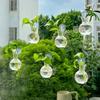 2 Stück Neue halbkreisförmige wandmontierte Vase Transparent Kreativ Pflanze Hydroponisches Aquarium Wandbehang Blumentopf Büro Dekoration