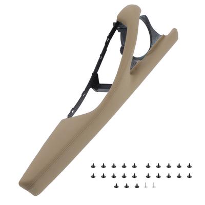 Car Door Handle Frame Assembly Inner Button Switch Trim ABS Artificial Leather Fit for 5 Series F10 F11 F18 2010‑2017