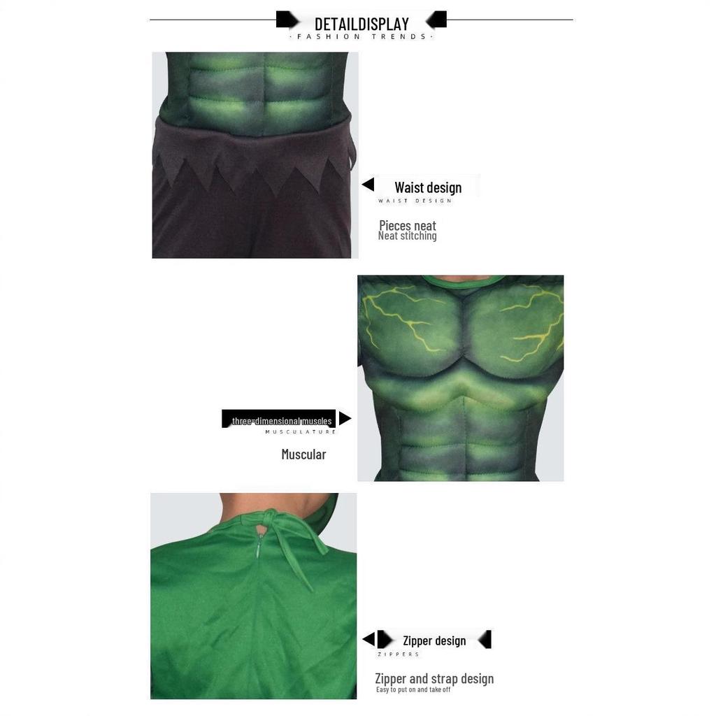Halloween Muscle Hulk Costume for Kids - Avengers Cosplay Anime Outfit