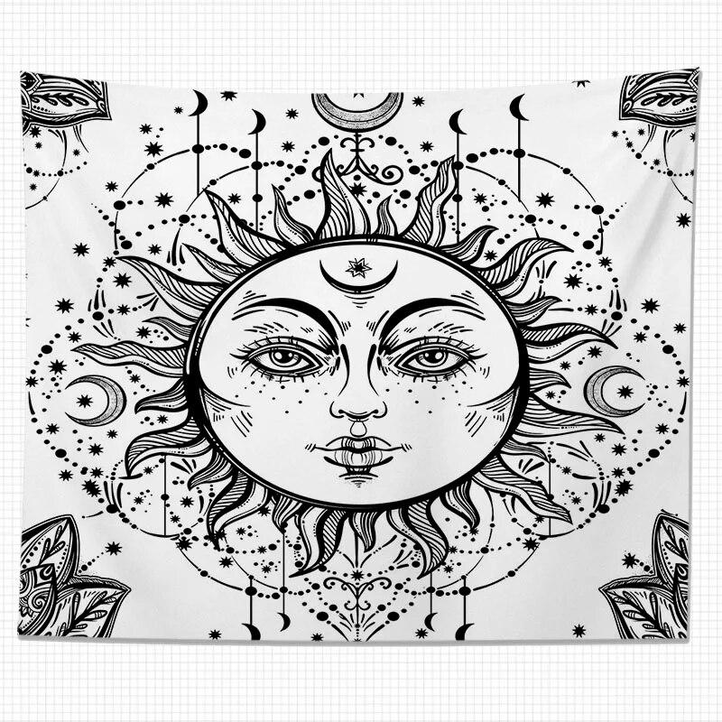 Tapiserie Zeul Soarelui Artă Totem de perete Decorare Acasă Sufragerie Agățat Pânză de fundal