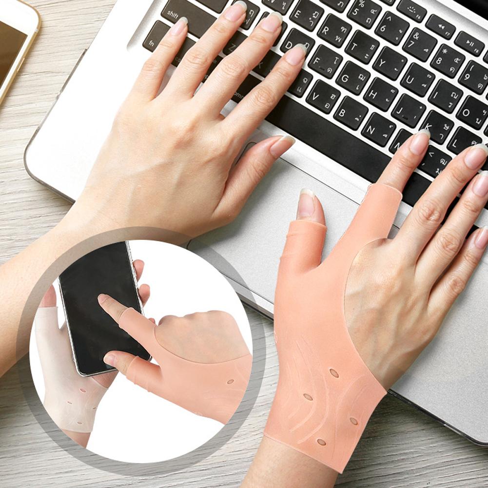 SEBS Two Finger Protective Gloves Soft Pressurized Elastic Fitting Wrist Brace Comfortable Breathable Support Protection Thumb Sleeve
