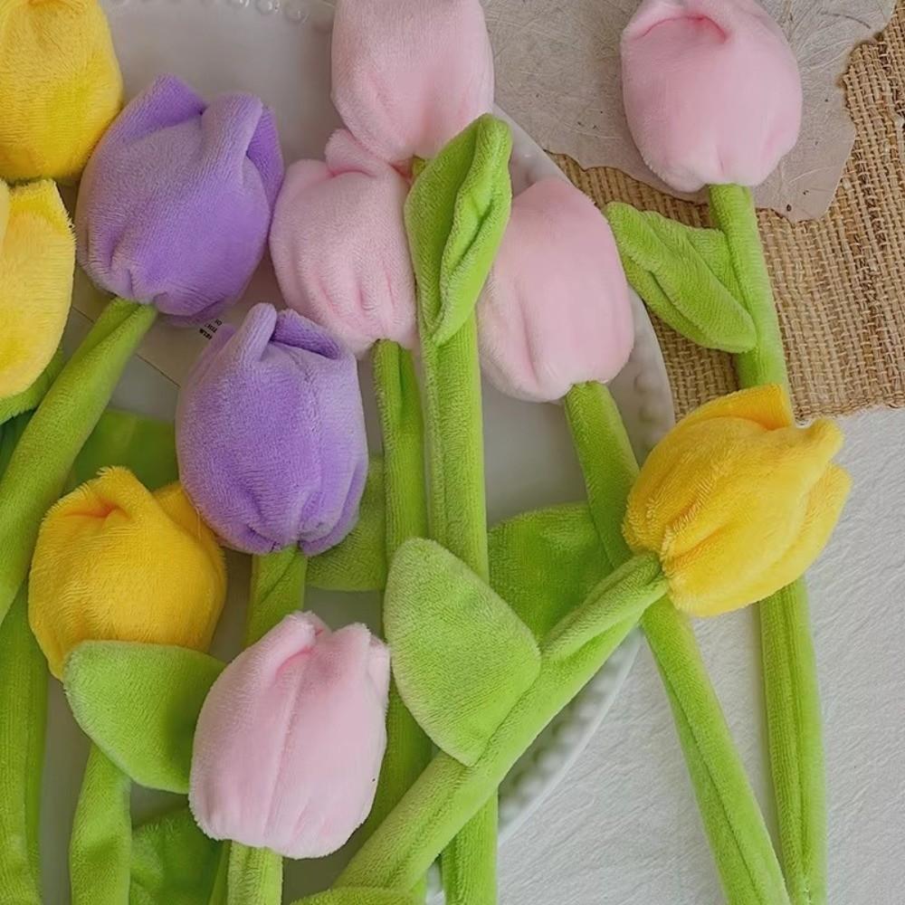 DIY Handmade Electric Vehicle Ornaments Soft Stuffed Plush Simulation Flower  Valentine's Day Gift