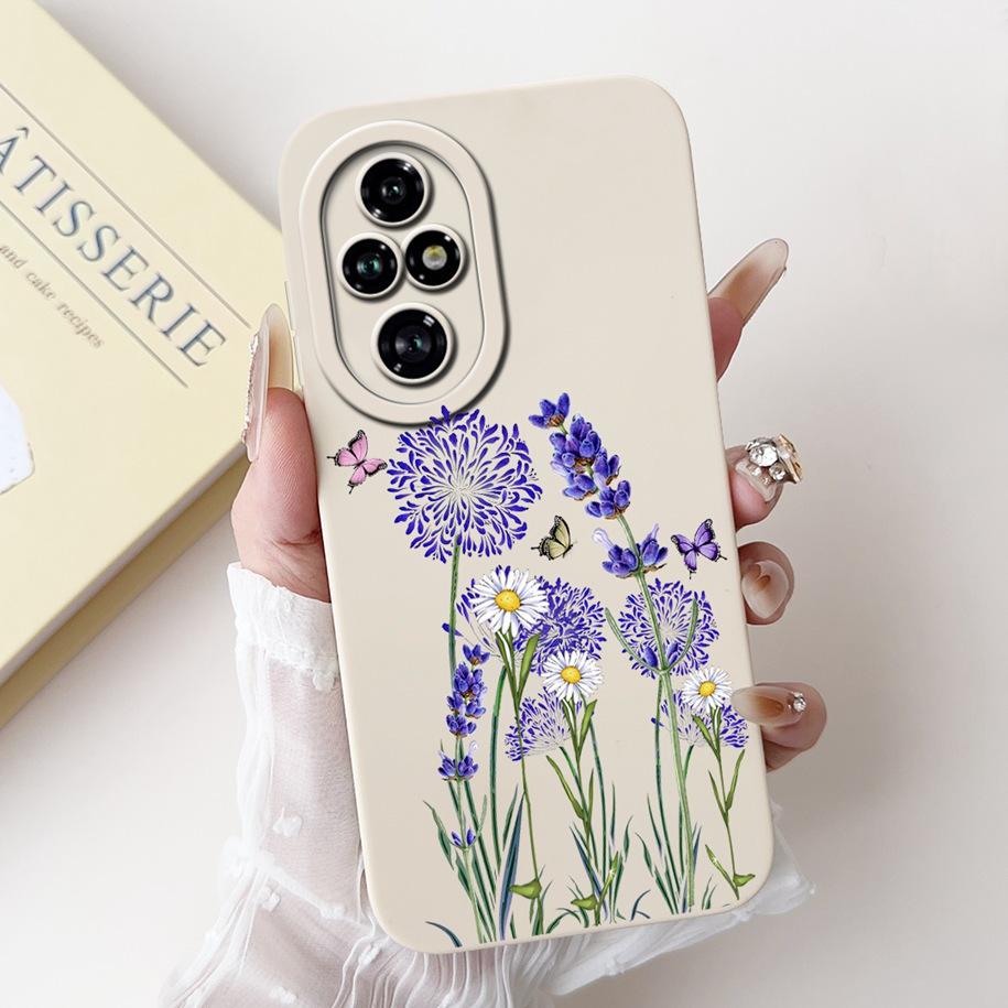 For Honor 200 Pro Case ELP-AN00 Phone Cover Popular Flower Avocado Soft Silicone Matte Fundas For Honor 200Pro Protective Bumper