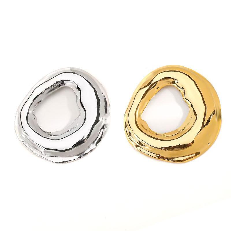 European Minimalist Gold Sunflower Seed Water Drop Stainless Steel Brooch