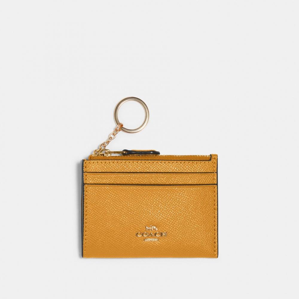 Coach Mini Skinny Id Case Gold Chalk