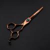 6" Antique Bronze Feather Gem Hairdressing Scissors - Straight & Thinning Shears