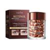 Red Retinol Wrinkle Firming Capsules 45pcs Anti Aging Moisturizing Face Serum For Youthful Glow All Skin Types