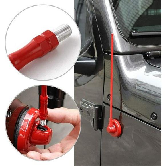 13" Car AM/FM Radio Antenna Stubby Reflex fit Jeep Wrangler JK JL JT 2007+ Red