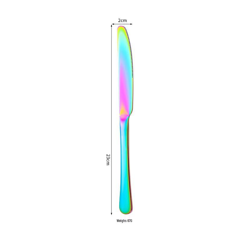 RuHan Thickened Stainless Steel Illusion Color Dinner Knife