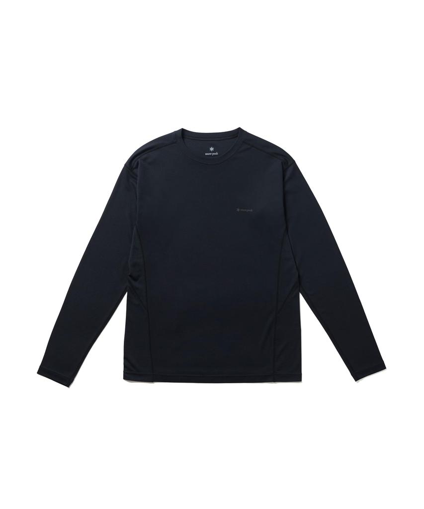 Snow Peak Pe Power Dry Long Sleeve T-Shirt, Size MBLACKSW-25SU012, Perfect for Festivals, Camping, and Outdoor Activities