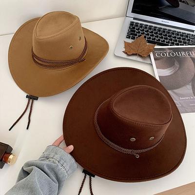 Wide Brim Western Cowboy Hat Knight Hat Sunscreen Cap Cool Summer Sun Hat  Woman/Female