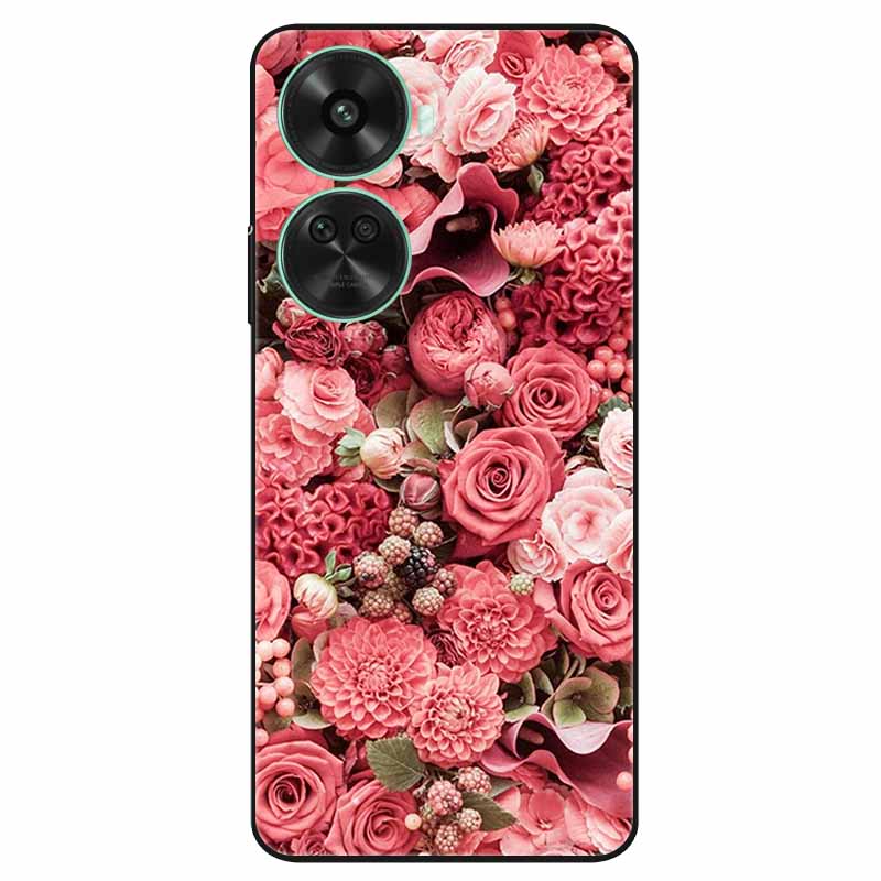 For Huawei Nova 12 SE Case Soft TPU Flowers Beautiful Pattern Phone Cases for Nova12SE Nova 12SE Protect Covers Silicone Capas