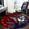 1pc Naruto Chair Carpet for Office, Indoor Non Slip Washable Polyester Fiber Carpet, Mat For Office, Machine Washable